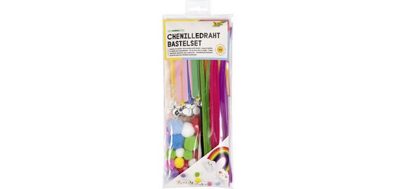 Kit d'activités en fil chenille RAINBOW, 212 pièces