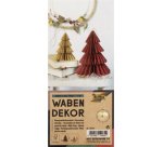 Décoration alvéolée BERRY XMAS TREE, set de 2, S/M
