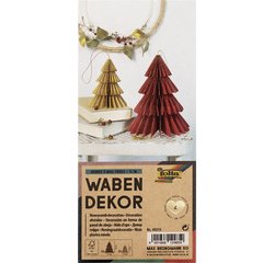 Décoration alvéolée BERRY XMAS TREE, set de 2, S/M