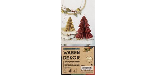 Décoration alvéolée BERRY XMAS TREE, set de 2, S/M