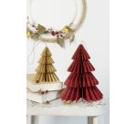 Décoration alvéolée BERRY XMAS TREE, set de 2, S/M