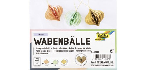 Boule alvéolée SWEET, set de 3 boules