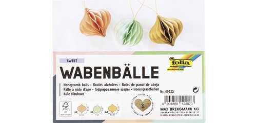 Boule alvéolée SWEET, set de 3 boules
