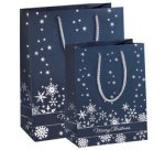 Sac cadeau de Noël 'Silver Snowflakes', grand