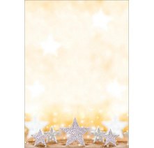 Papier à motif de Noël 'Glitter Stars', A4, 90 g/m2