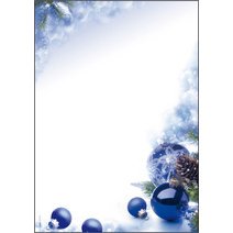 Papier à motif de Noël 'Blue Harmony', A4, 90 g/m2