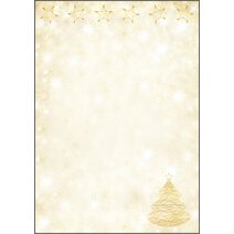 Papier à motif de Noël 'Glitter Stars', A4, 90 g/m2