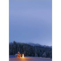 Papier à motif de Noël 'Christmas Chapel', A4