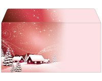 Enveloppe à motif de Noël 'Silent Night', format long