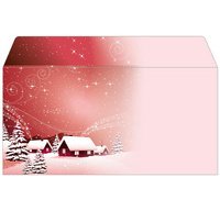 Enveloppe à motif de Noël 'Silent Night', format long