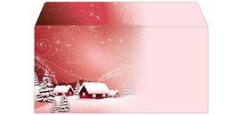Enveloppe à motif de Noël 'Silent Night', format long