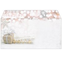 Enveloppe à motif de Noël 'Blue Harmony', format long