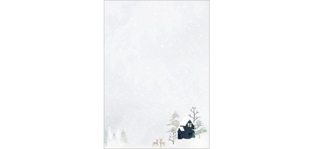 Papier à motif de Noël 'Beige Christmas Candle', A4