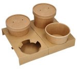 Porte-gobelets 'pure', en carton, pour 4 bols