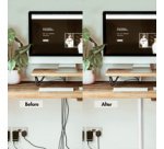 Gaine pour câble avec fermeture zip, 1,0 m, gris