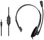 Casque mono, avec microphone, prise jack 3,5 mm