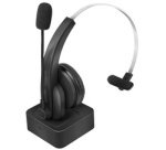 Casque mono Bluetooth 5.0, station de charge, noir