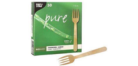 Fork for finger food 'pure', 120 mm, natural