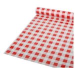 Nappe en film 'Carreau', rouge / blanc