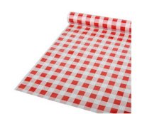 Nappe en film 'Carreau', rouge / blanc