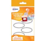 Etiquette soluble à l'eau, oval