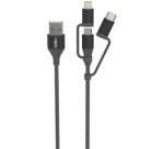 Câble 3en1 de charge & de données, Lightning/USB-C/