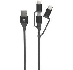 Câble 3en1 de charge & de données, Lightning/USB-C/