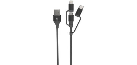 Câble 3en1 de charge & de données, Lightning/USB-C/
