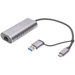 Adaptateur Gigabit Ethernet USB type-C, USB-C+USB A