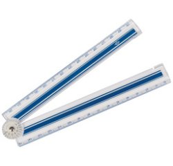 Règle pliante, 150 mm / 300 mm, en plastique