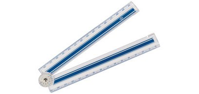 Règle pliante, 150 mm / 300 mm, en plastique