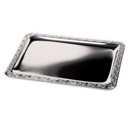 Plateau 'MIEUX SERVI', (L)530 x (P)320 mm, argent