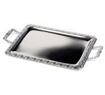 Plateau 'MIEUX SERVI', (L)520 x (P)310 mm, argent