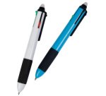 Stylo à bille à quatre couleurs, effaçable, présentoir