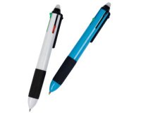 Stylo à bille à quatre couleurs, effaçable, présentoir
