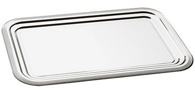 Plat de service CLASSIC, (L)530 x (P)325 mm, argent