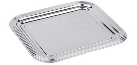 Plat de service CLASSIC, (L)354 x (P)325 mm, argent