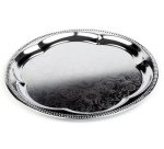 Plat de service, rond, diamètre: 350 mm, argent