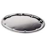 Plat de service, ovale, (L)460 x (P)340 mm, argent