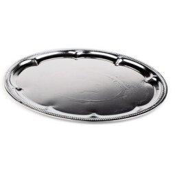 Plat de service, ovale, (L)460 x (P)340 mm, argent