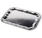 Plat de service, rectangulaire, 410 x 310 mm, argent