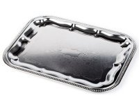 Plat de service, rectangulaire, 410 x 310 mm, argent