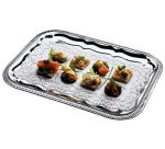 Plat de service, rectangulaire, 410 x 310 mm, argent