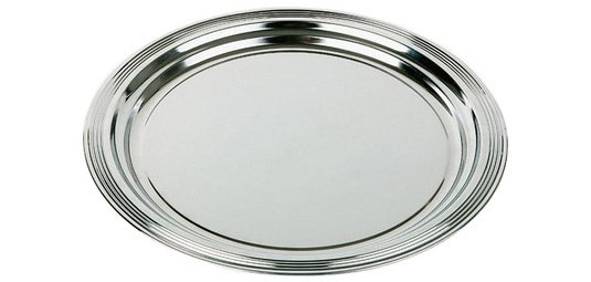 Plat de service CLASSIC, diamètre: 350 mm, argent