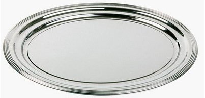 Plat de service CLASSIC, (L)460 x (P)340 mm, argent