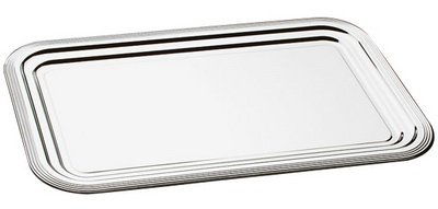 Plat de service CLASSIC, (L)410 x (P)310 mm, argent