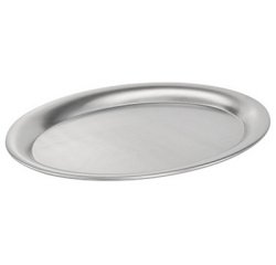 <table><tr><td>Tablett, oval, matt Edelstahl</td></tr></table>