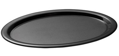 Plateau de service CAFE, ovale, noir