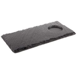 Plat en ardoise naturelle, (L)250 x (P)120mm,anthracite