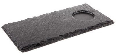 Plat en ardoise naturelle, (L)250 x (P)120mm,anthracite
